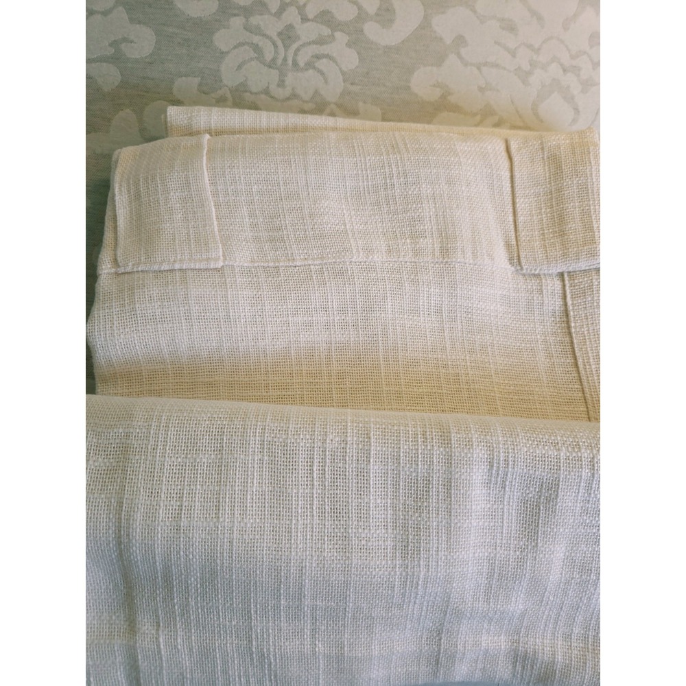 Quince 100% Cotton Sheer Curtains Set of 2 48" X 84" Cream NEW! Open Box $89 - Picture 7 of 10
